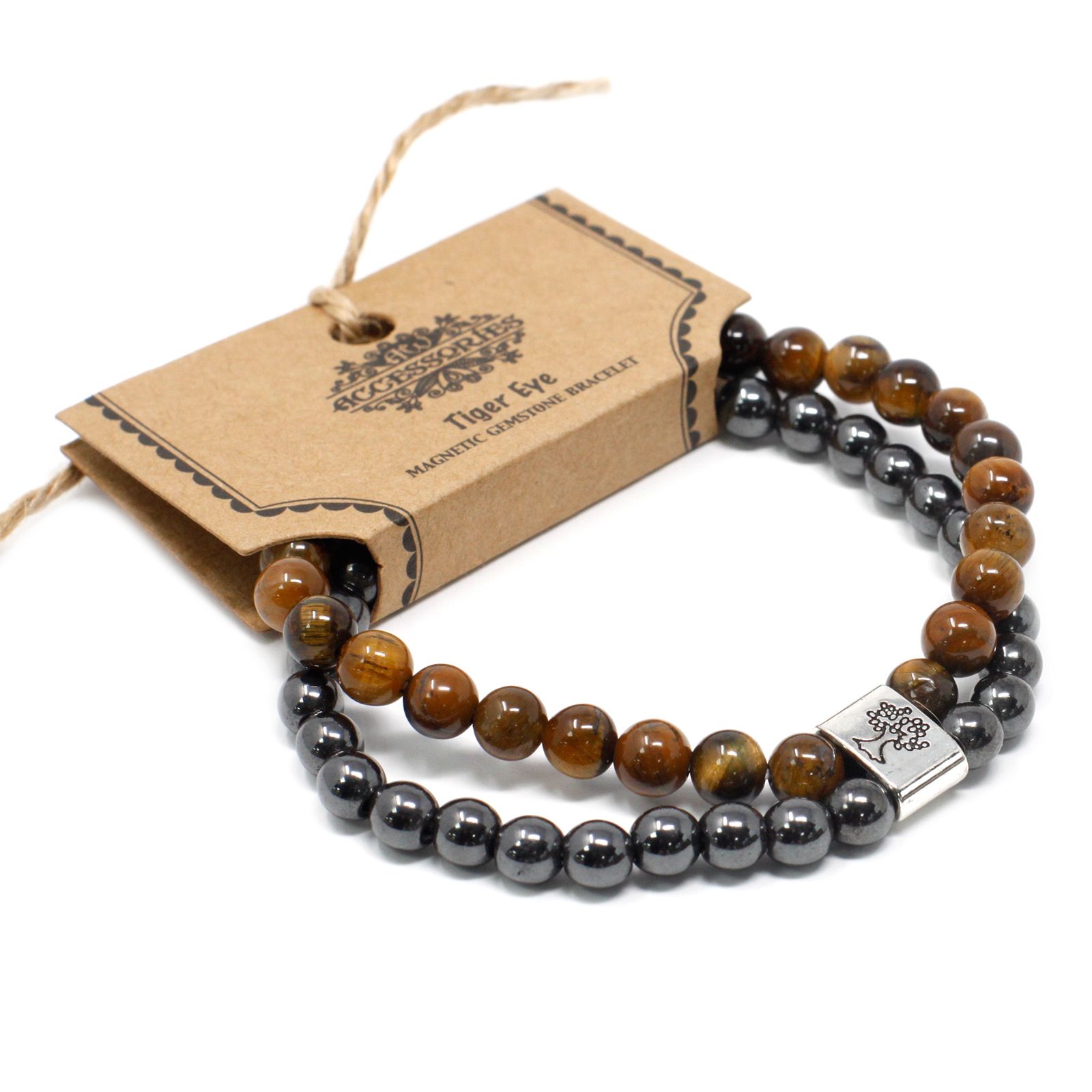 Magnetický náramok z drahokamu - Tiger Eye