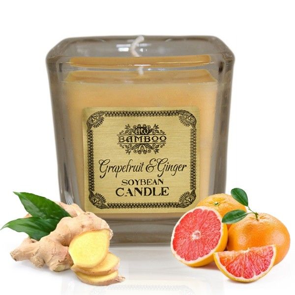 Sójová sviečka v pohári - Grapefruit a zázvor