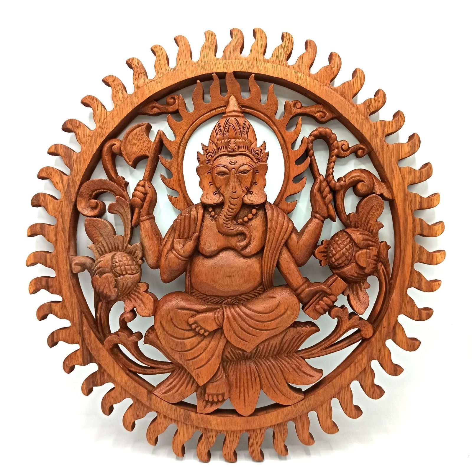 Drevený panel Ganesh - 40 cm