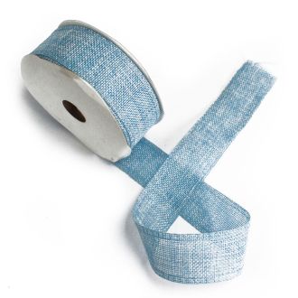 Stuha s prírodnou textúrou 38 mm x 20 m - Baby Blue
