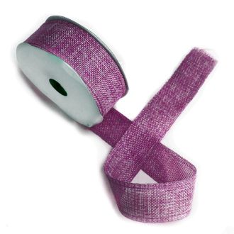 Stuha s prírodnou textúrou 38 mm x 20 m - francúzska levanduľa