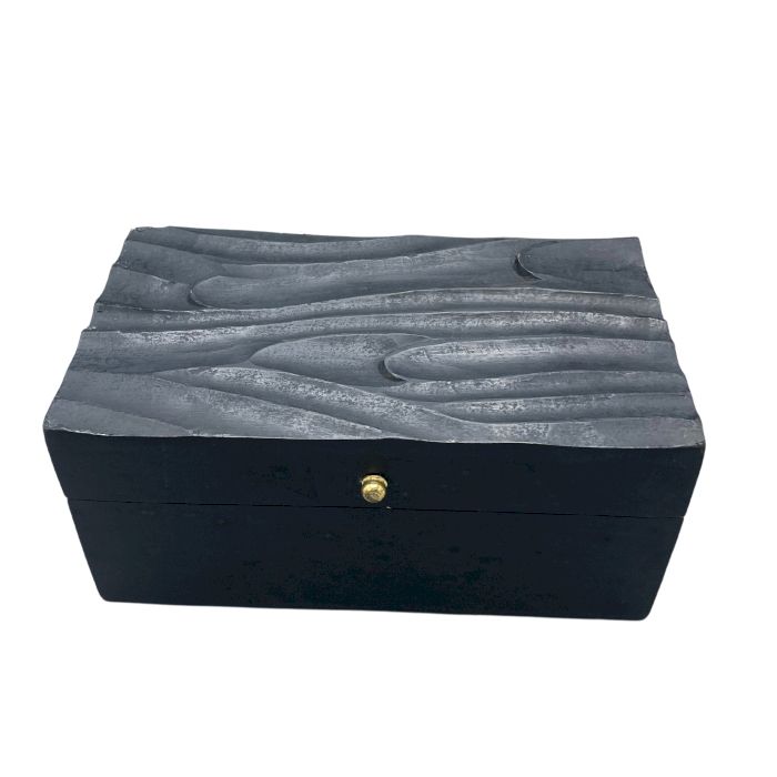 Vintage dekoračný box - multifunkčný čierny 22x12x10 cm