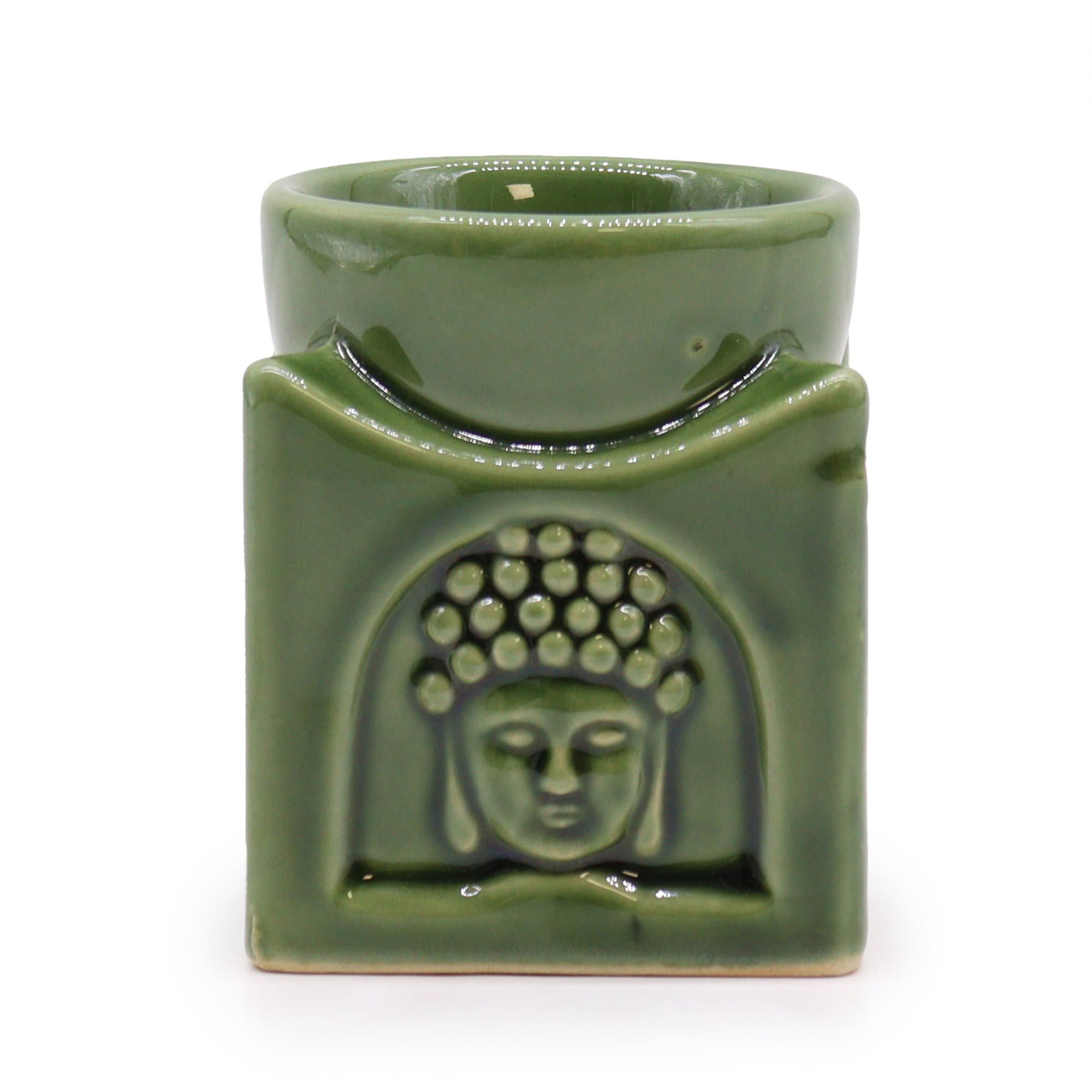 Buddha aromalampa - Temný jadeit