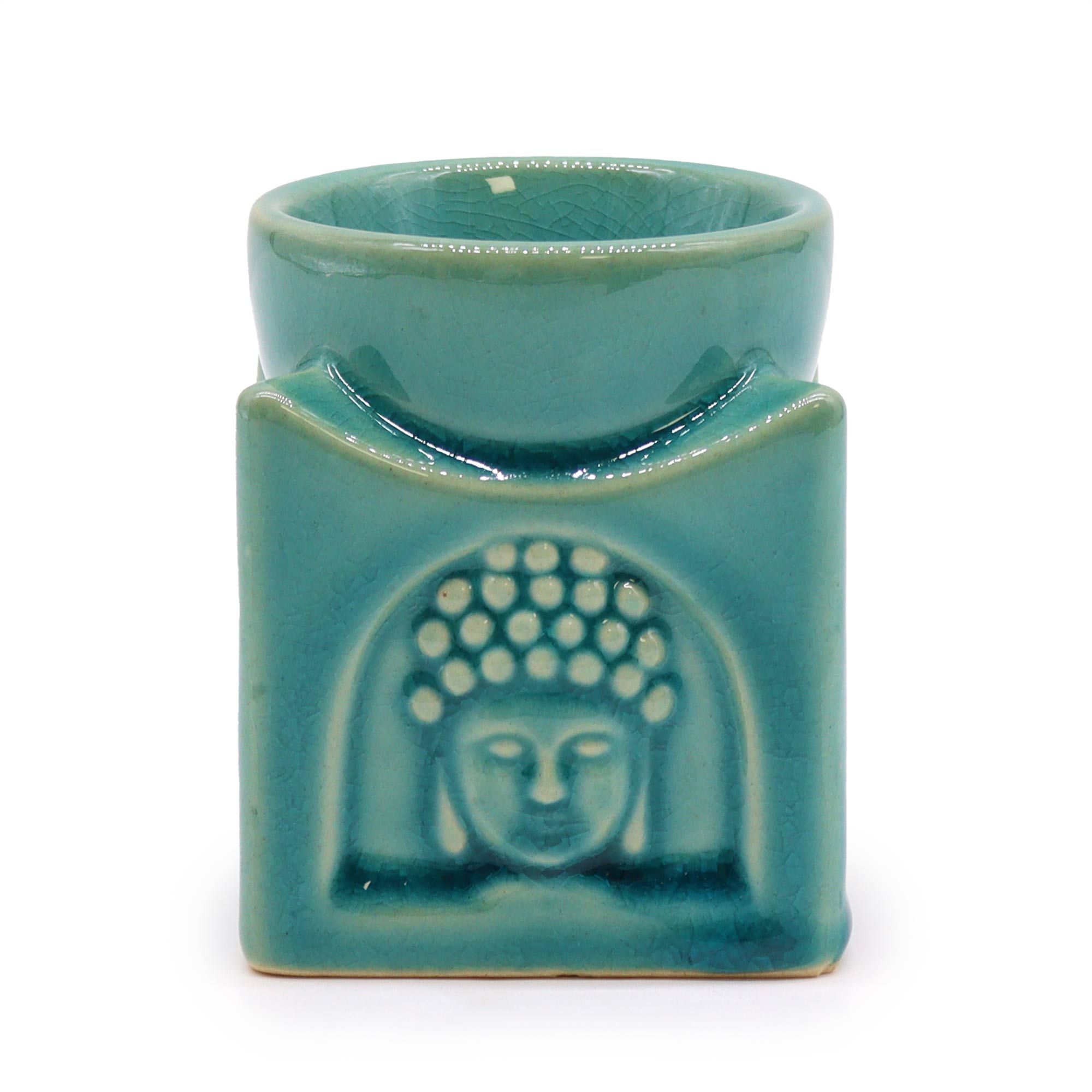 Kvadratový Buddha pre aromaterapiu - Jemná tyrkysová