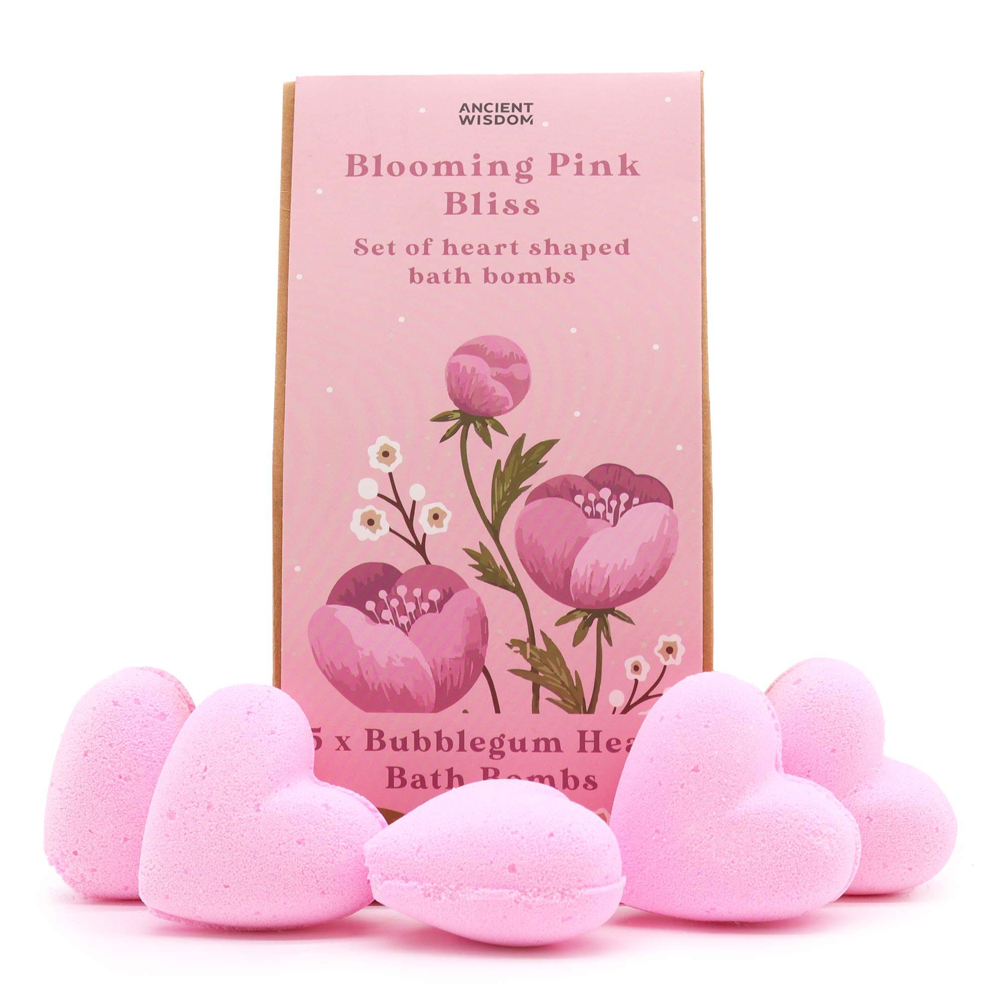 Sada darčekových srdiečok do kúpeľa Blooming Pink Bliss