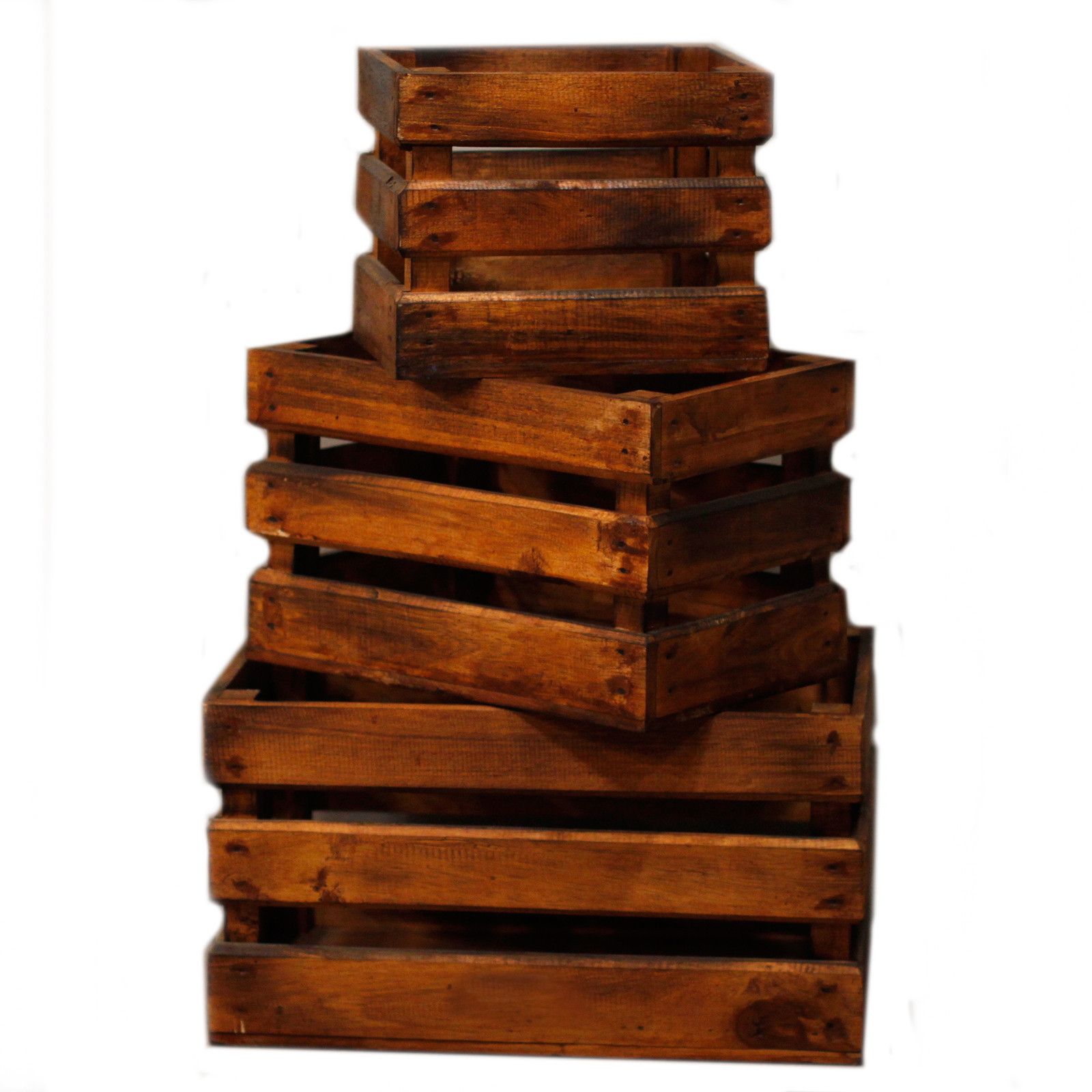 Hnedé úložné boxy - Set troch kusov