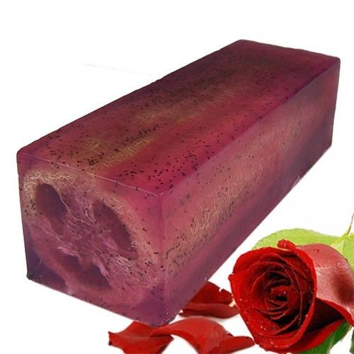 Ružové mydlo z loofy
