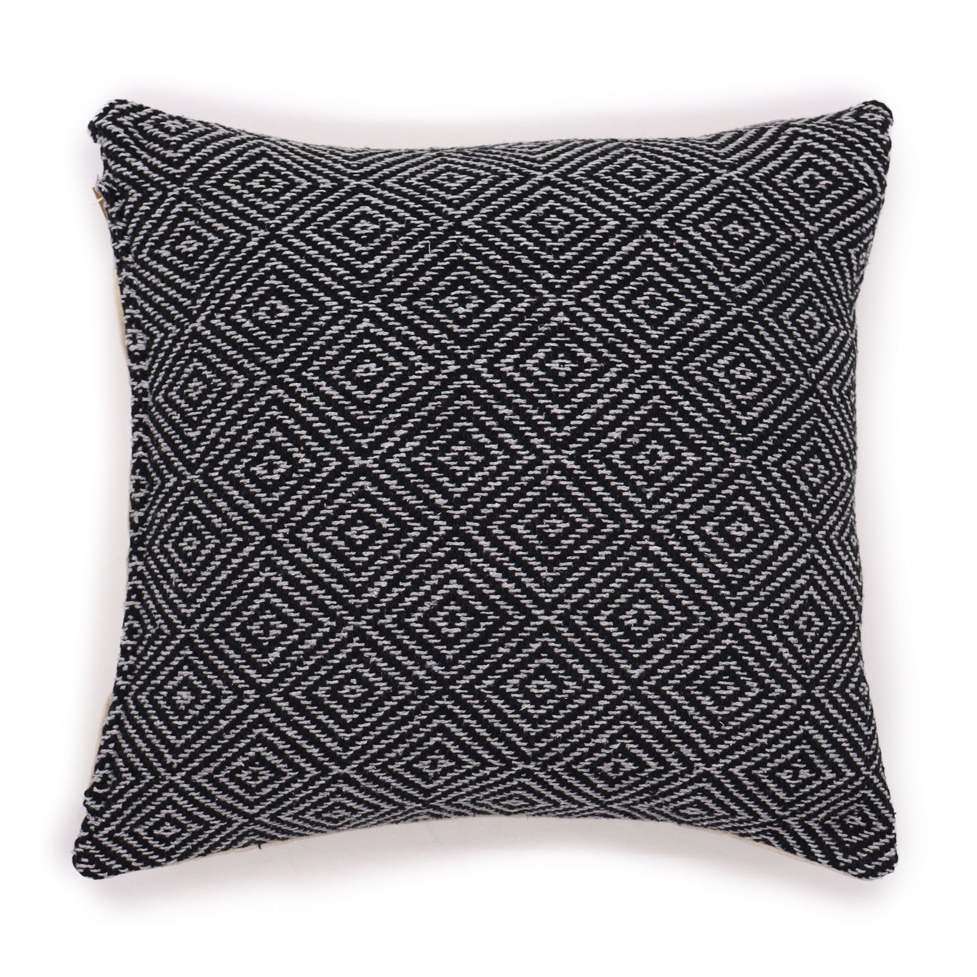 Klasická obliečka na vankúš - bludisko čierna - 40x40cm