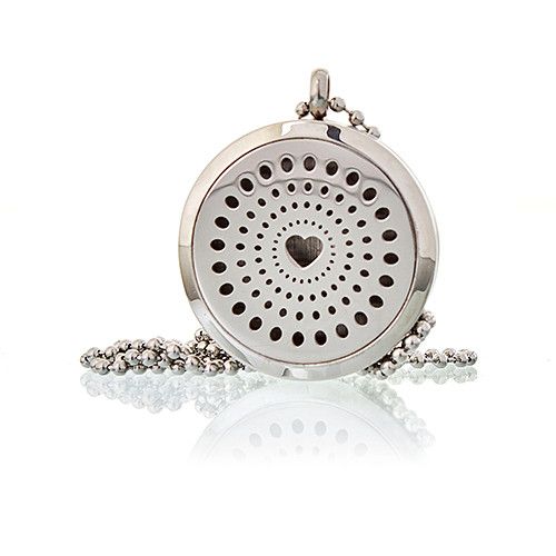Aromaterapeutický náhrdelník - Diamantové srdce 30 mm