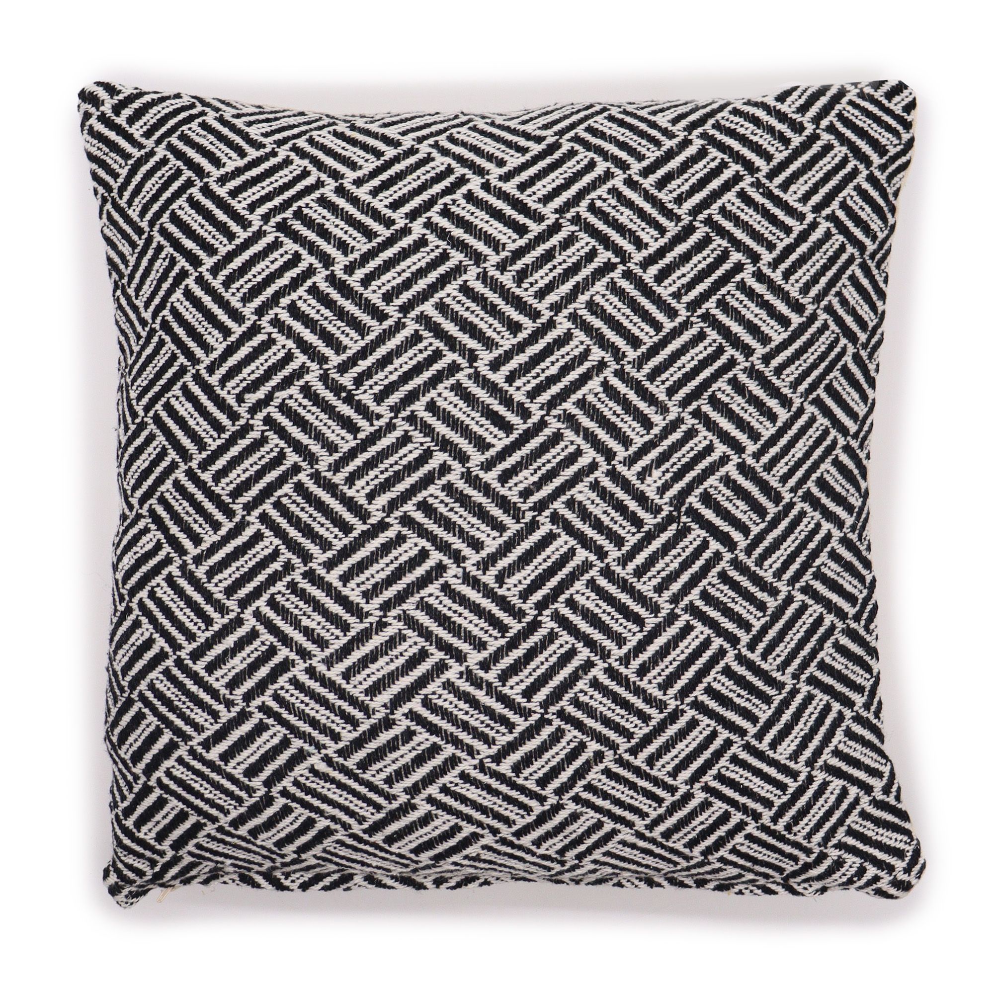 Klasická obliečka na vankúš - Criss-Cross Black - 40x40cm