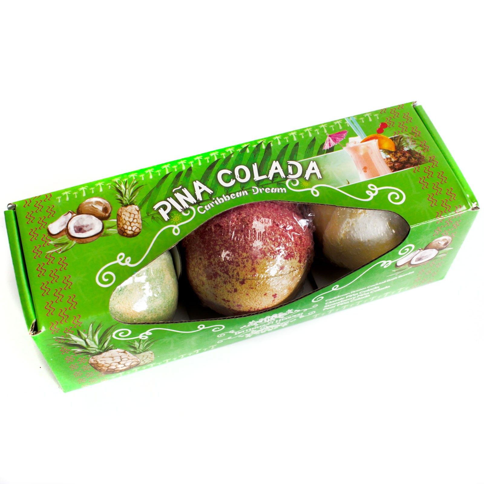 Sada troch bômb do kúpeľa Piña Colada
