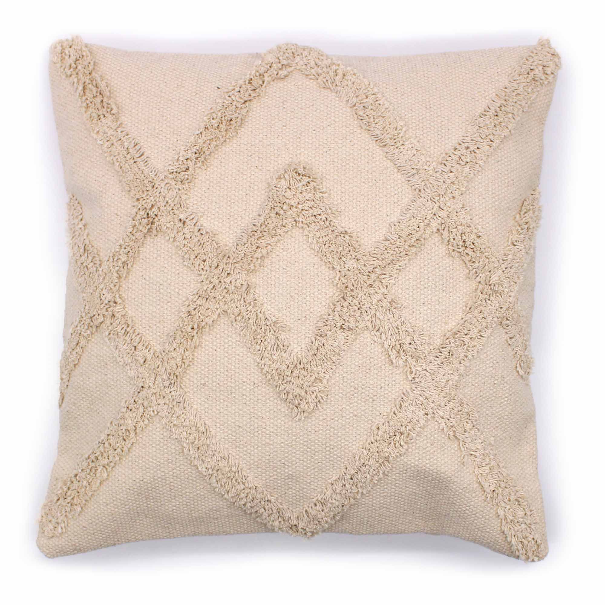 Klasická obliečka na vankúš - krémová Lux Criss-Cross - 45x45cm