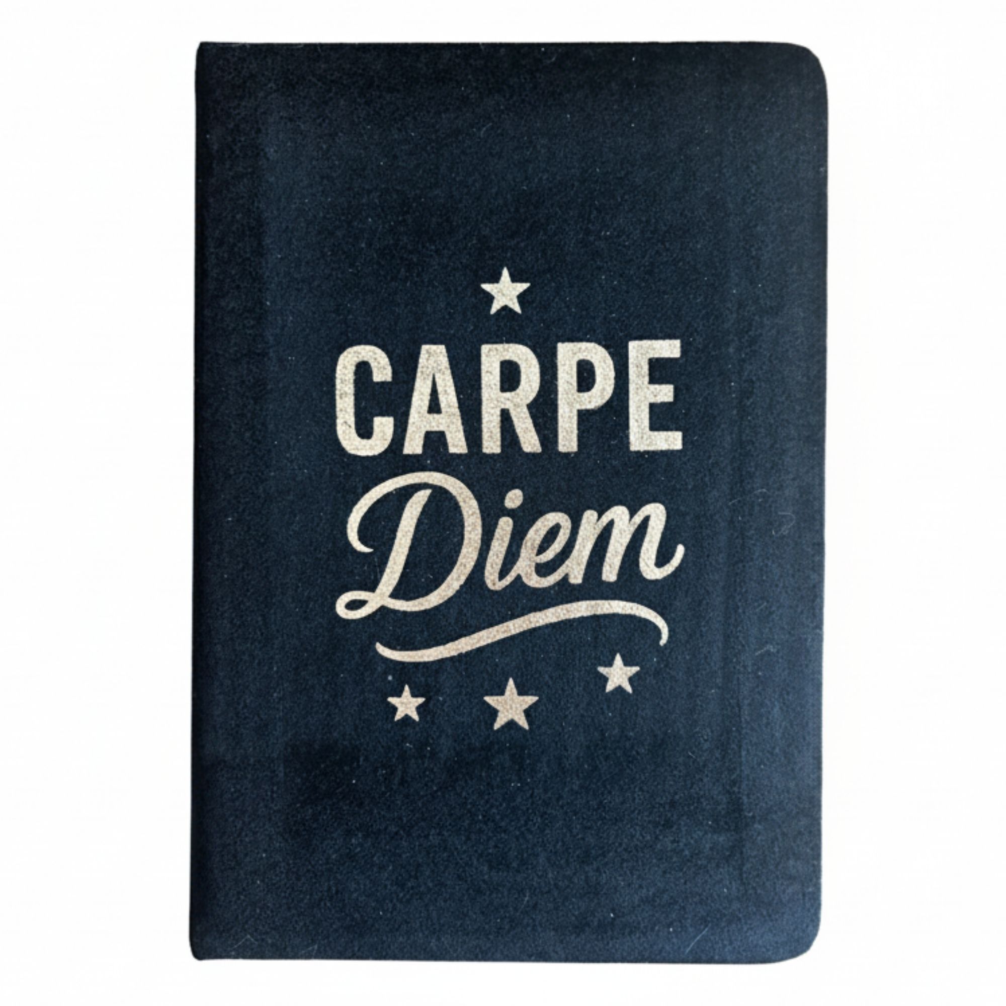 Čierny zamatový zápisník - 80 strán - Carpe Diem