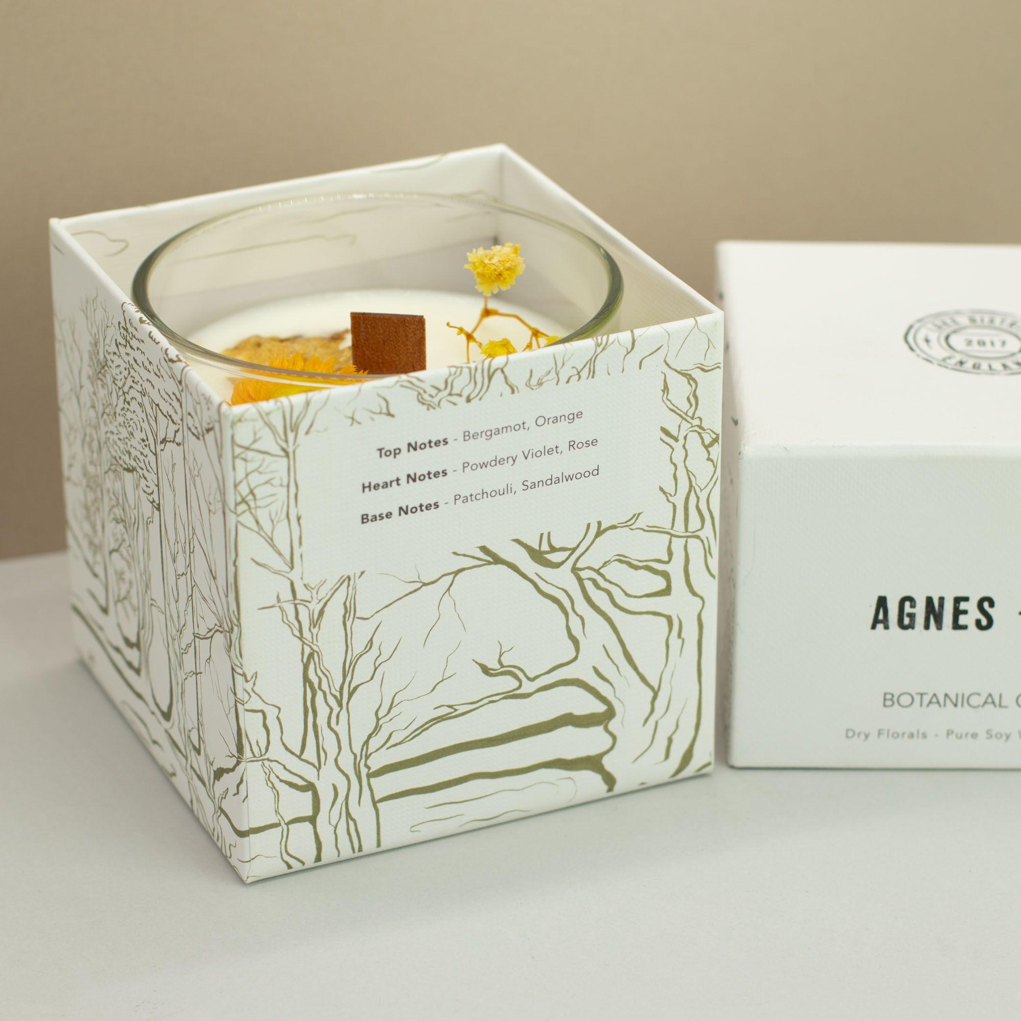 Sójová sviečka Agnes + Cat s botanickými vôňami – Rydal Oudh