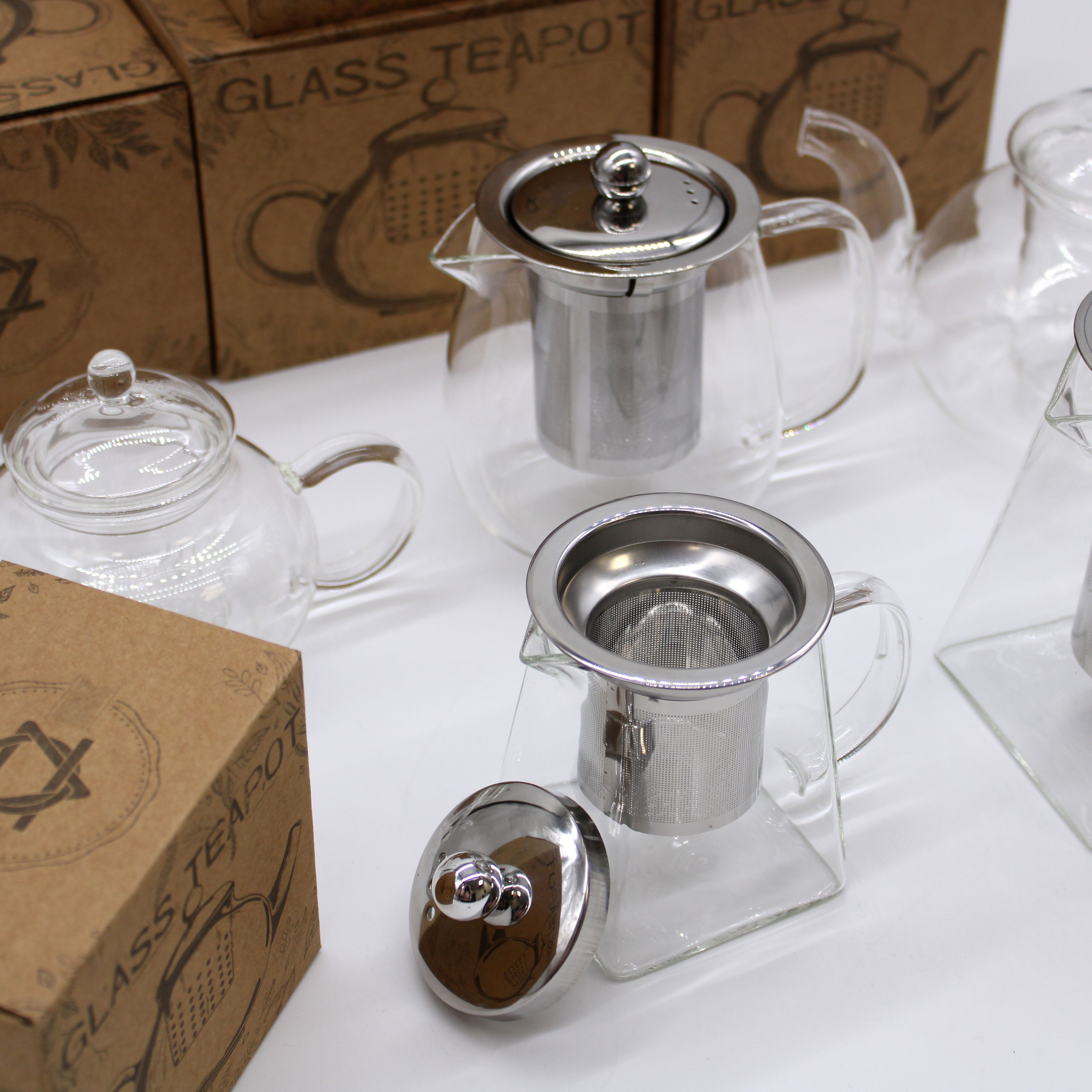 Sklenená čajová kanvica s infúzorom – Round Pearl – 800 ml