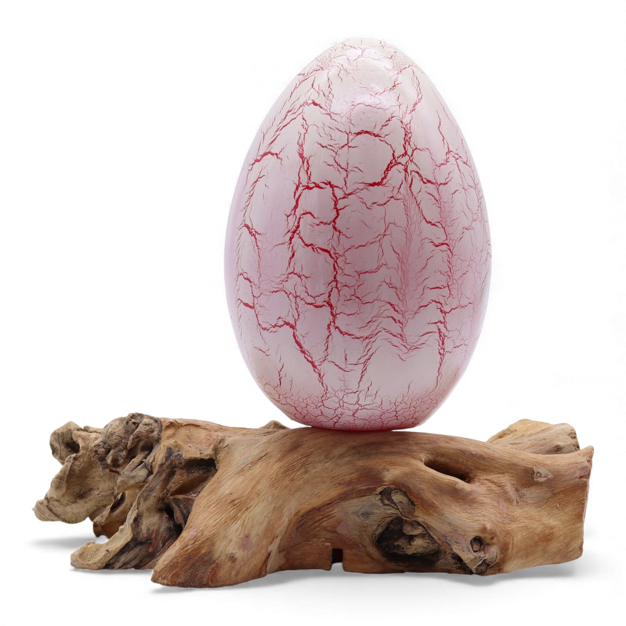 DriftGlow lampa Crackle Fire Egg Shade - oranžová