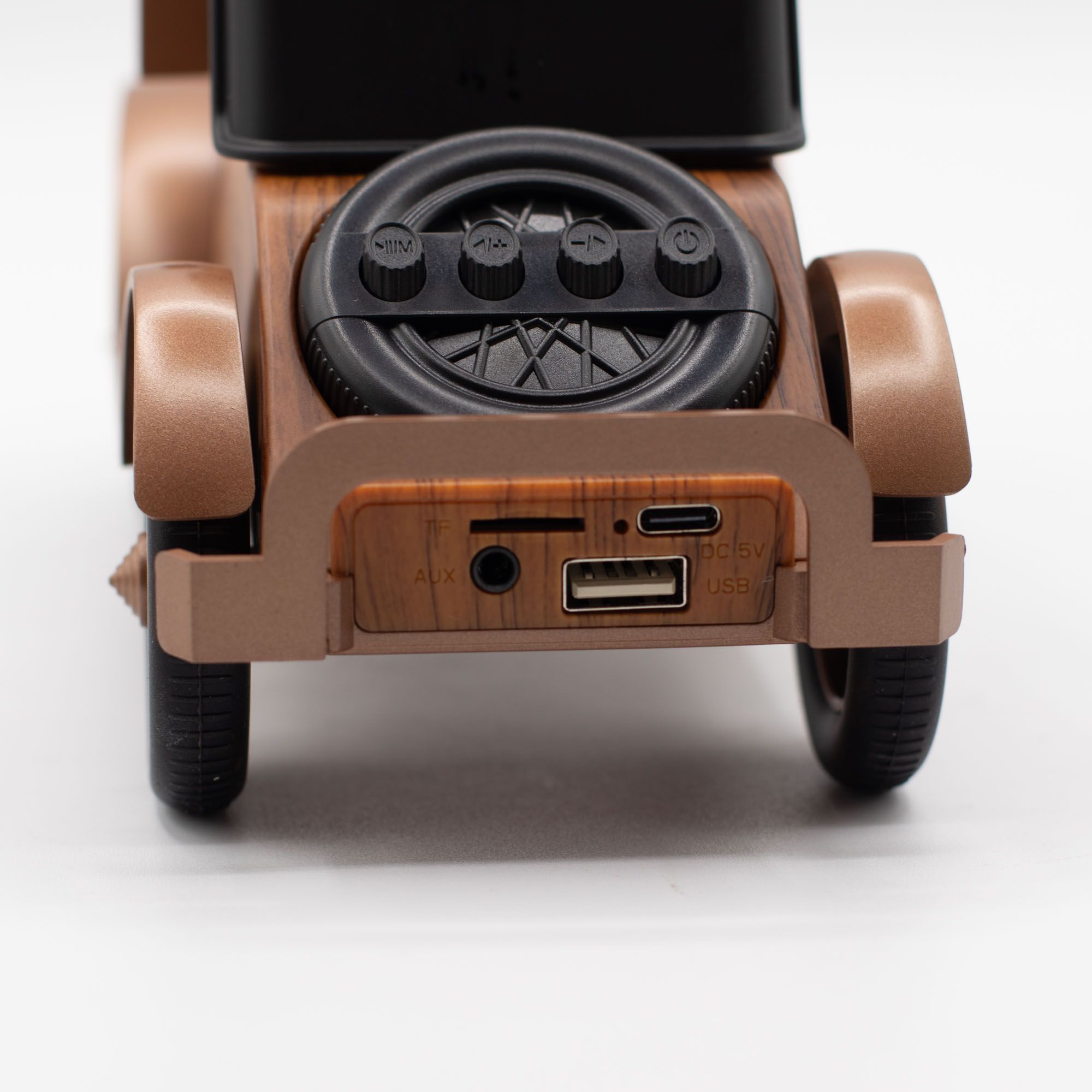Klasický vintage reproduktor do auta a držiak na telefón - Bluetooth - 5 wattov