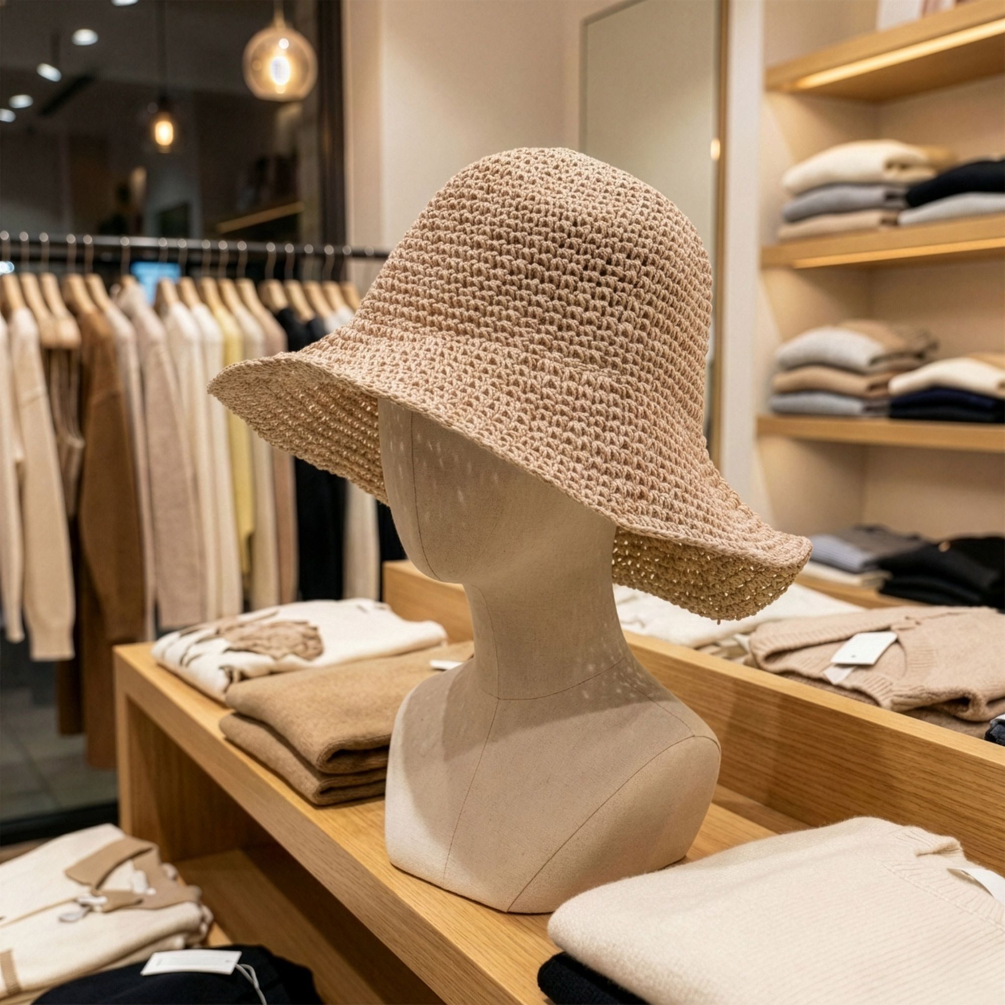 Slnečný klobúk Nomad Sari z mäkkého slameného materiálu – Rose Blush