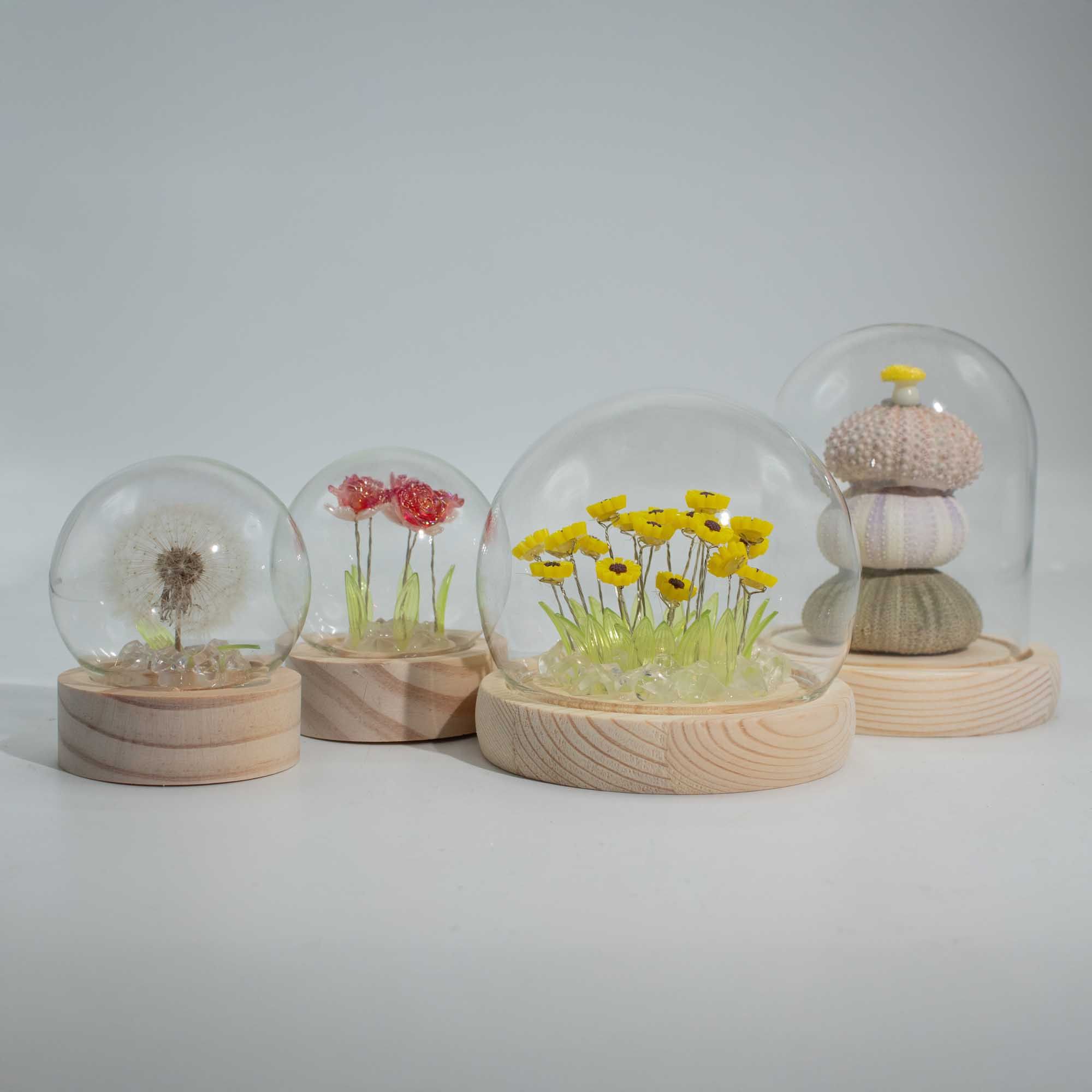 Kvetinová žiariaca záhradná kupola - 20 multi tulipánov - LED USB