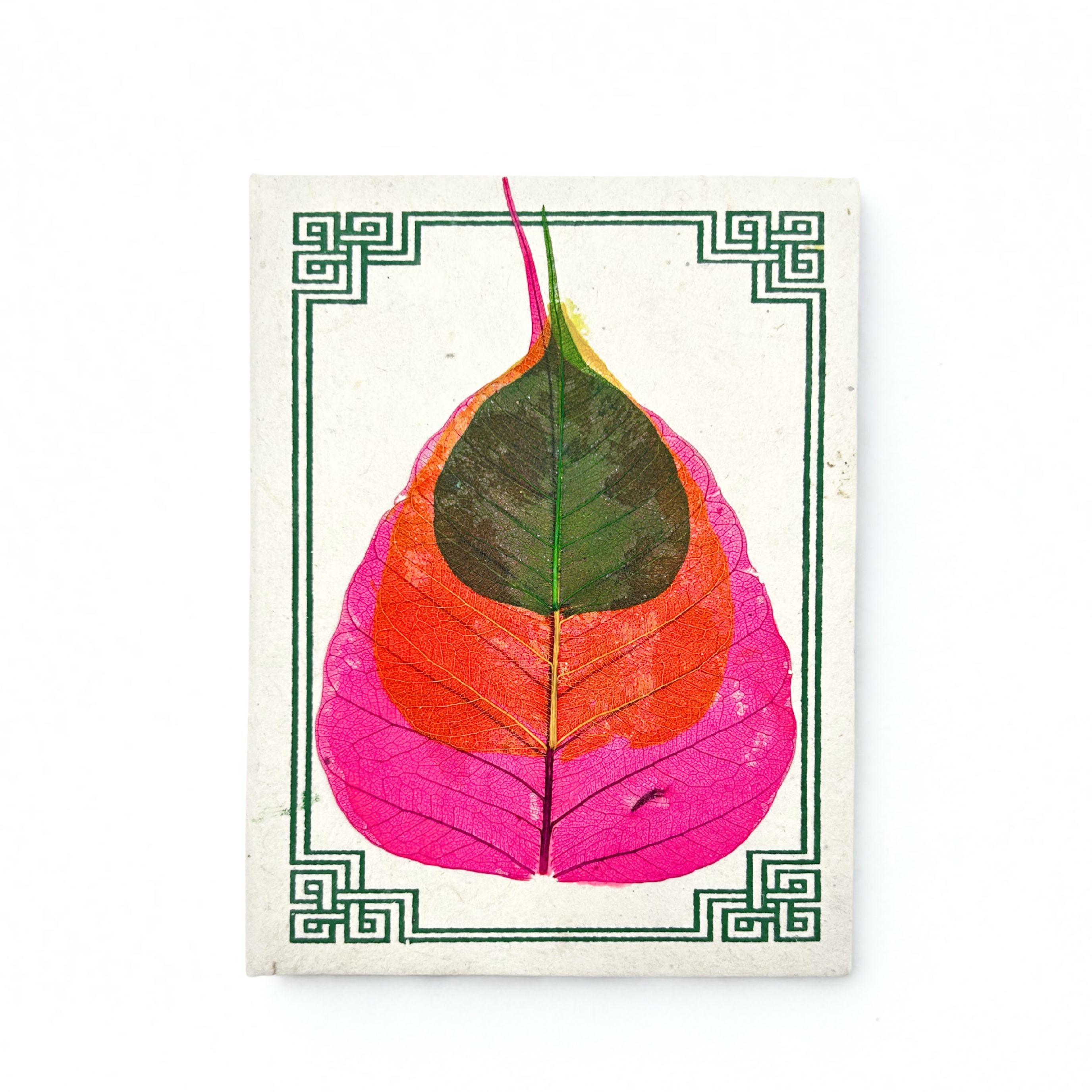 Med Lokta Bodhi Leaf Notebook Lrg (15x12cm) - 45 listov (rôzne)