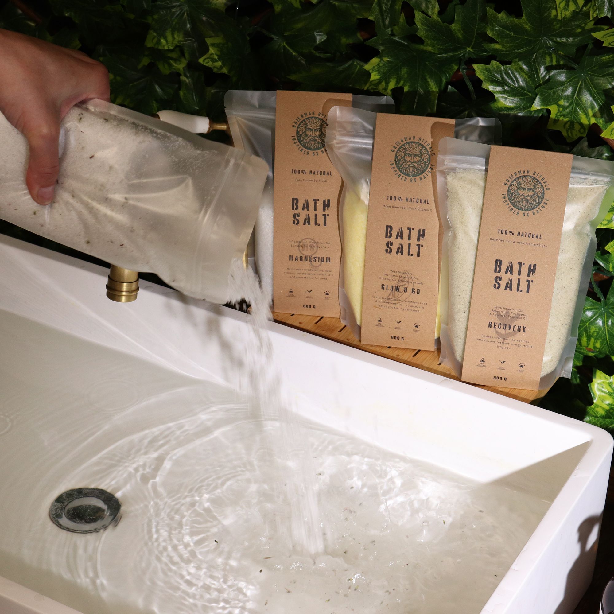 Greenman Rituals Levanduľová aromaterapeutická soľ do kúpeľa - Dobrý spánok