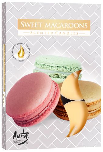 Sada 6 voňavých sviečok – Sweet Macaroon