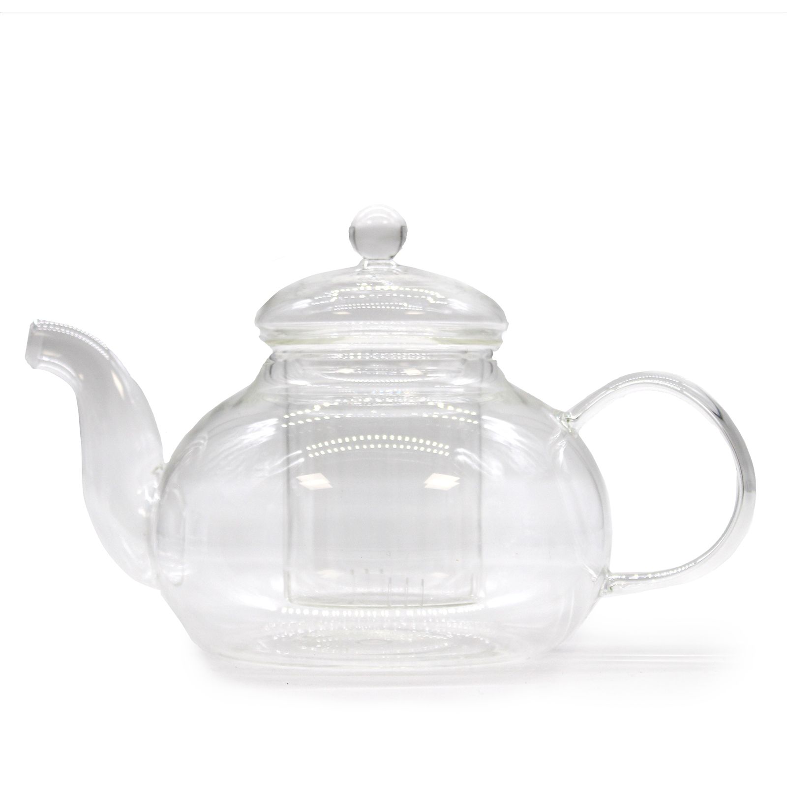 Sklenený čajník s nálevkou - Round Pearl - 800 ml