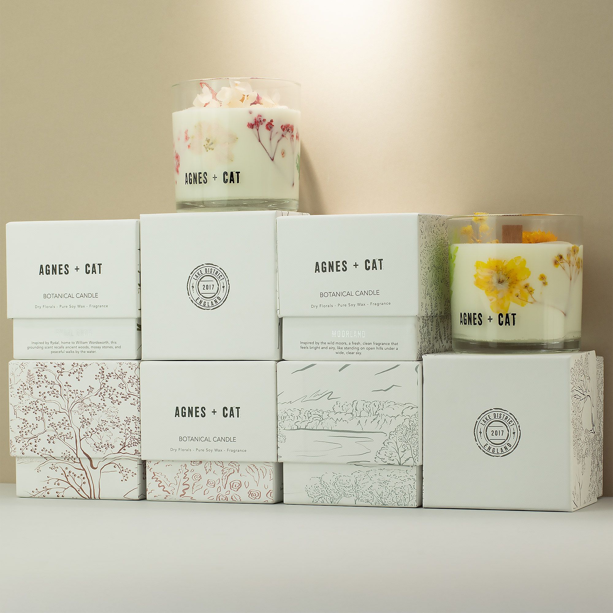 Sójová sviečka Agnes + Cat s botanickými vôňami – Fellberry