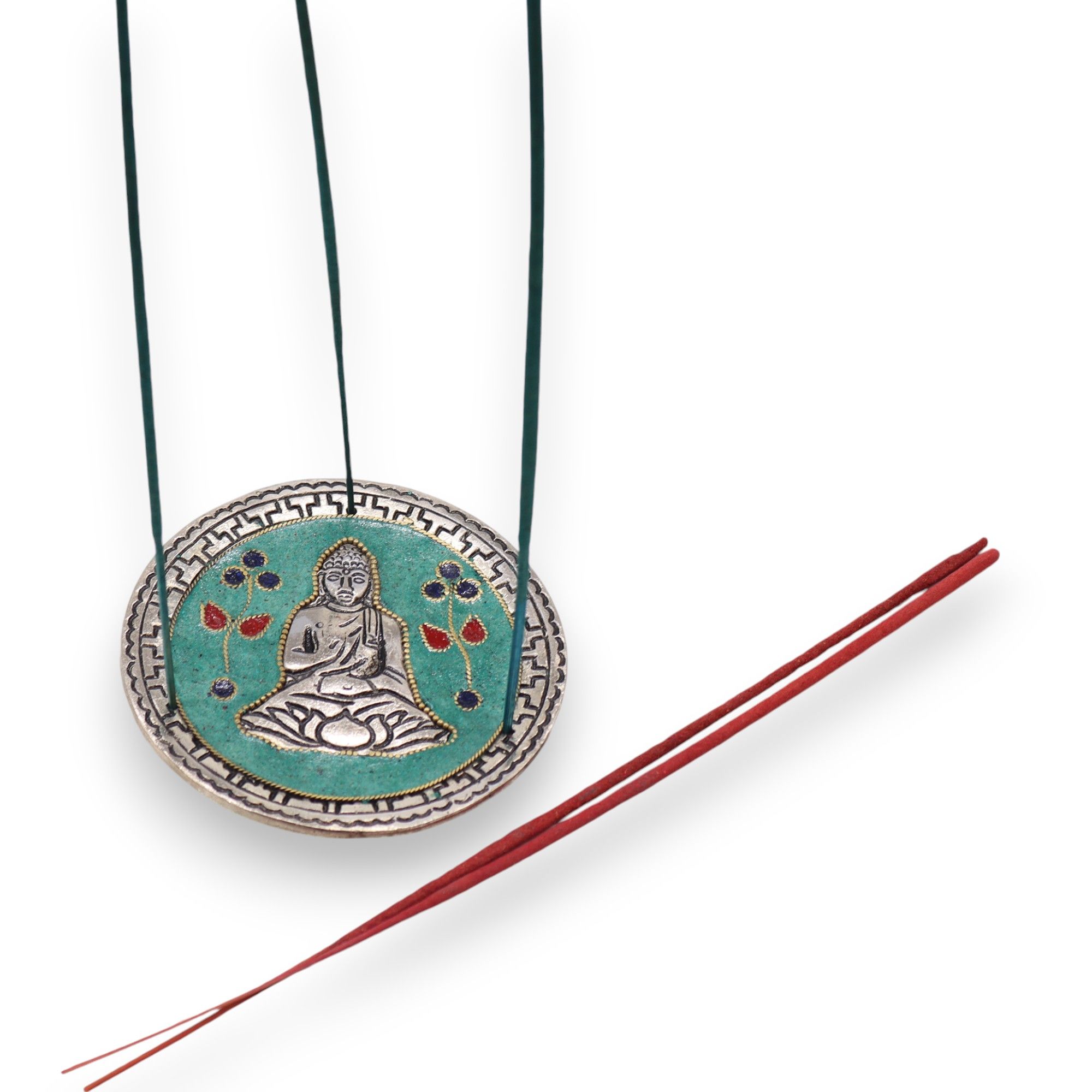 Držiak na vonné tyčinky Buddha Green Decor, 10 cm