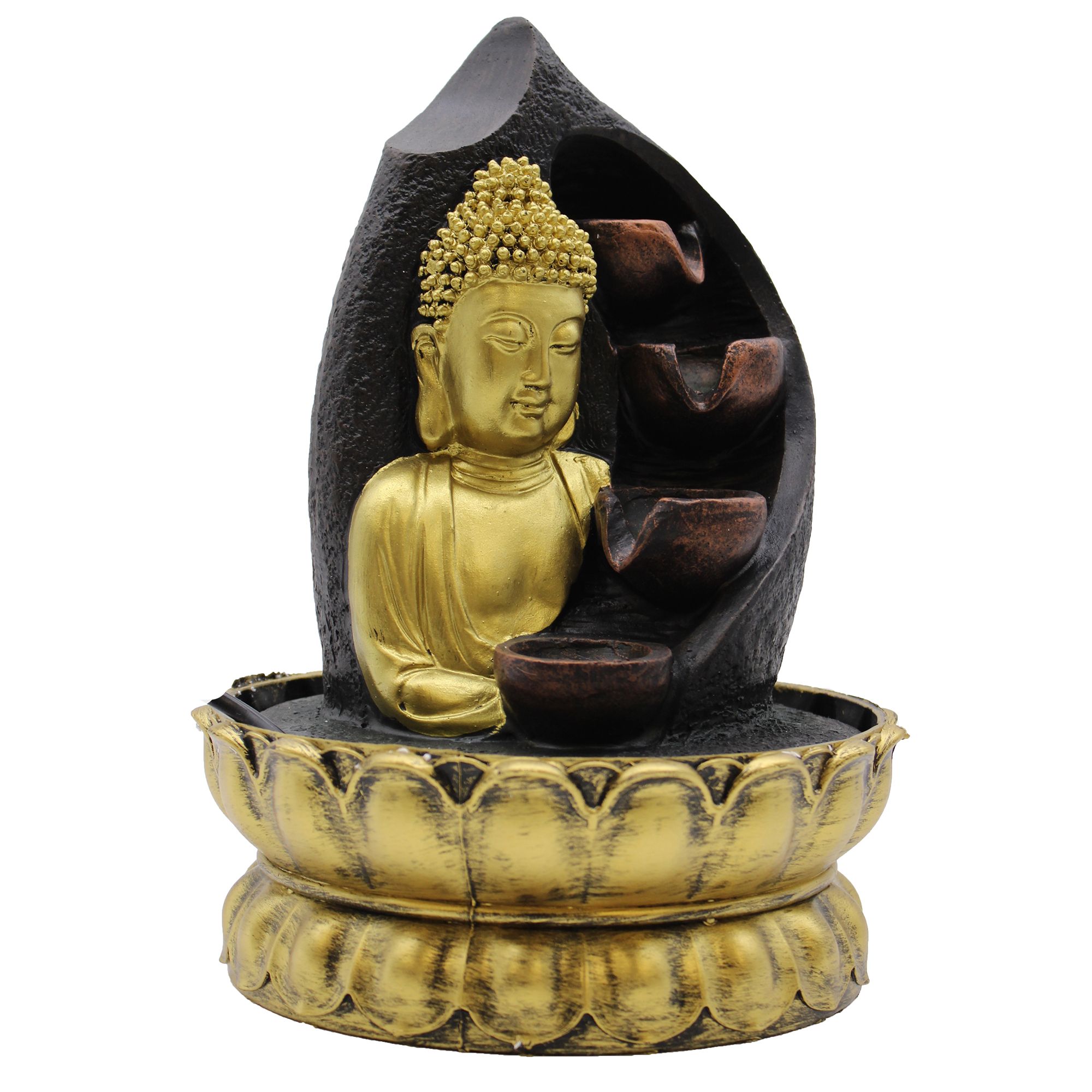 Stolný vodotrysk - 30 cm - Zlatý Budha a nalievacie nádoby