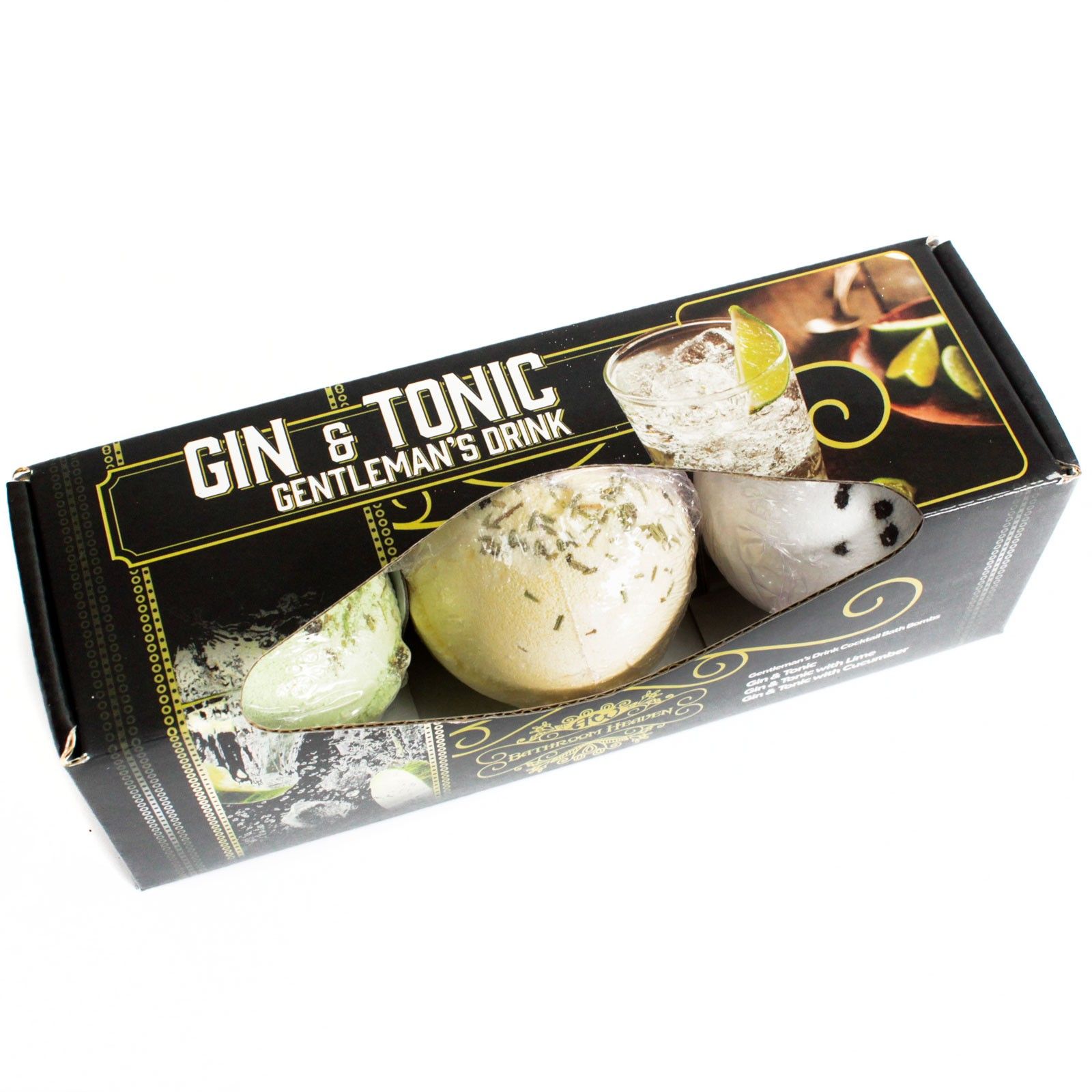 Sada troch bômb do kúpeľa - gin a tonic