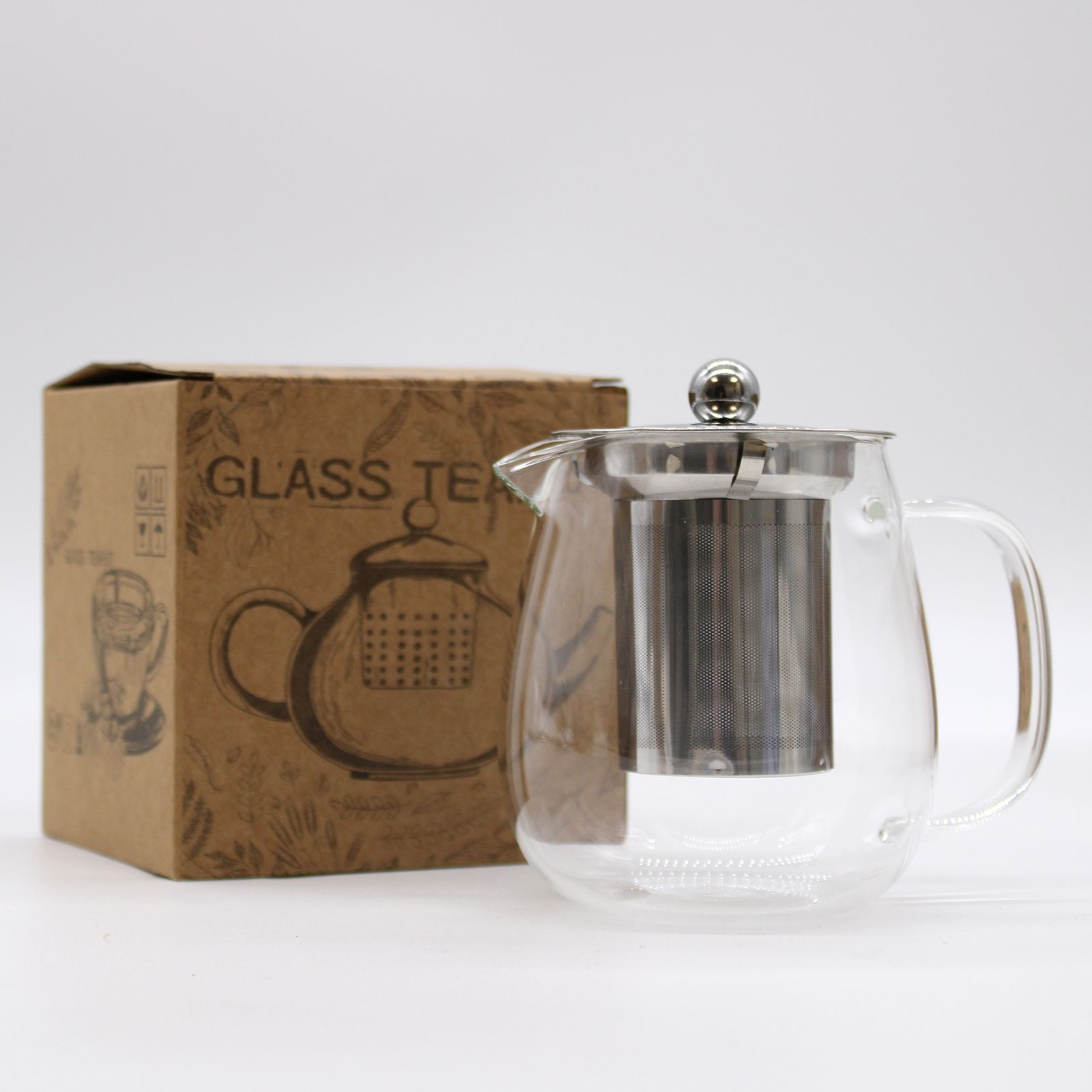 Sklenená čajová kanvica s nálevkou - Contemporary - 550 ml