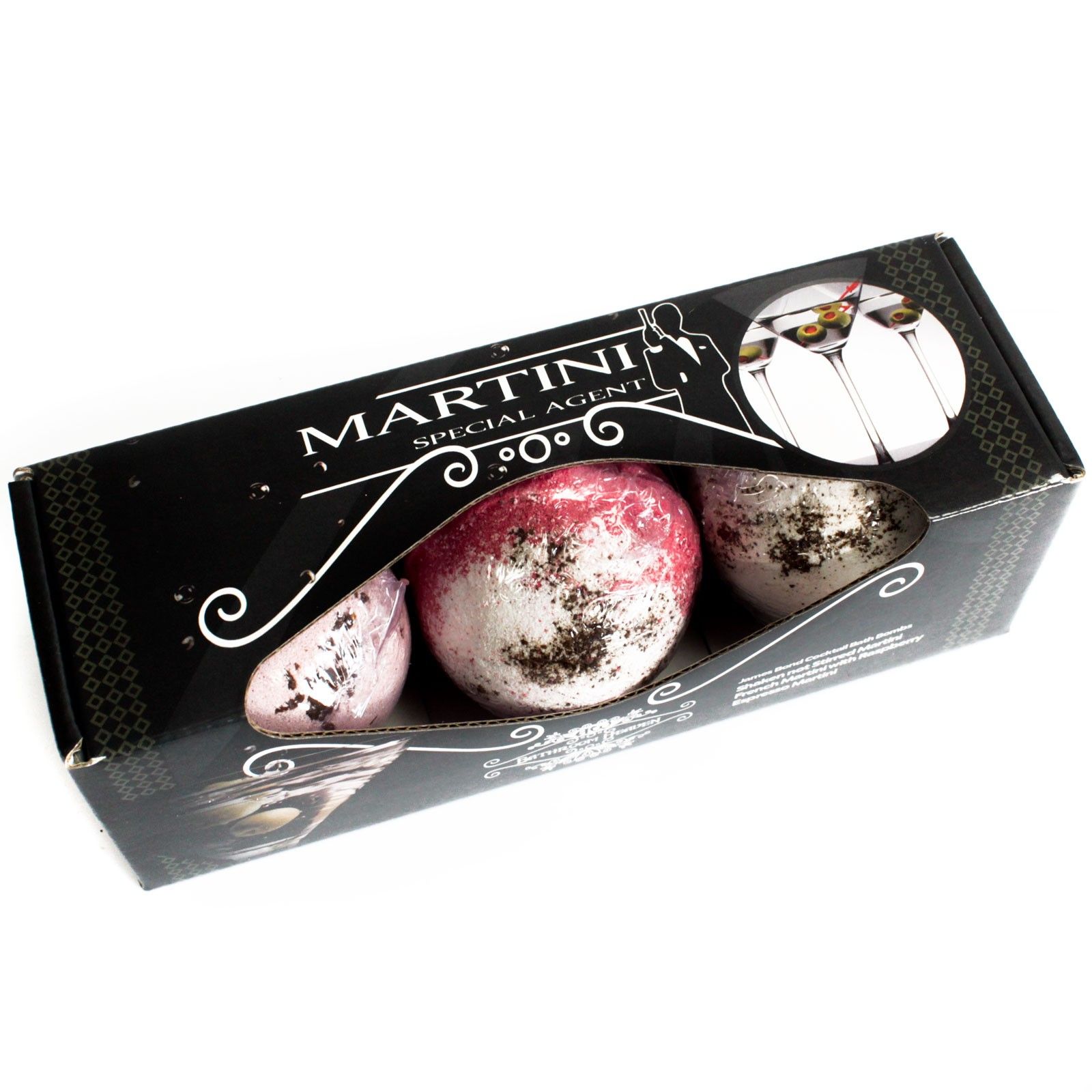 Sada troch bombičiek do kúpeľa Martini